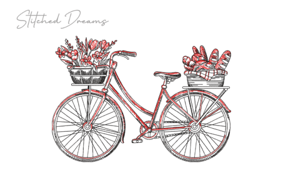 Bike with Bread and Flowers Embroidery Review