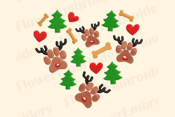 Christmas Dog, Cute Santa Paws Embroidery Review