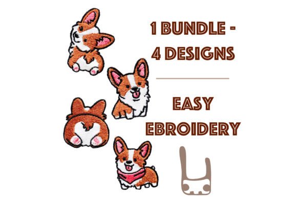 Corgi Machine Embroidery Bundle